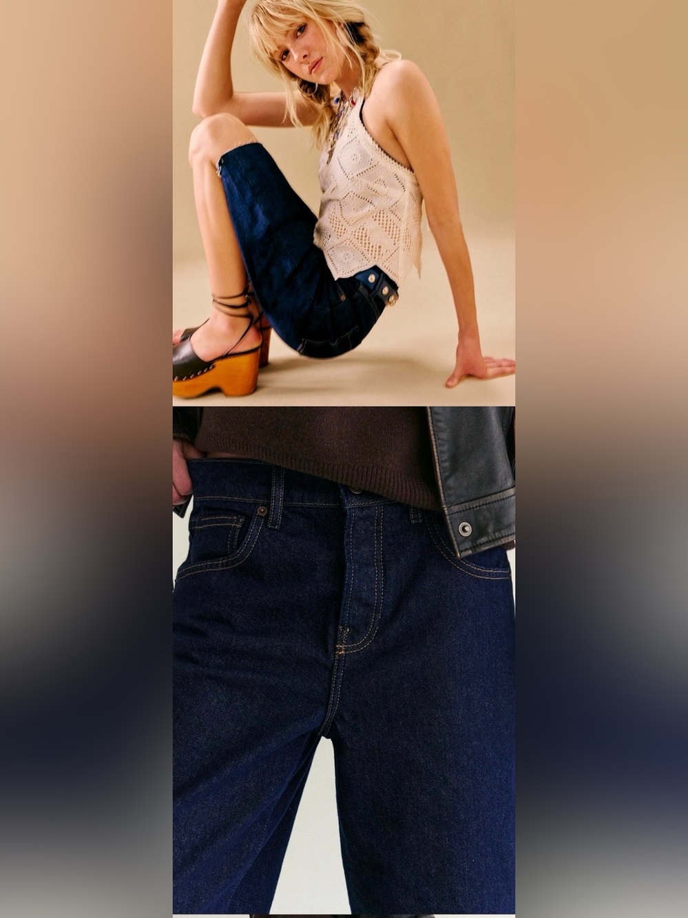 Free People Jam Session Relaxed Capri Jeans Rinse